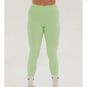 J80FIT Core Side Pocket Stretchy Leggings Workout Palm Paradise Women's Medium